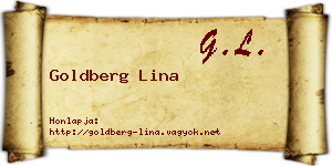 Goldberg Lina névjegykártya